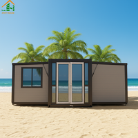 Conteneur modulaire extensible de 20 pieds en panneaux préfabriqués de luxe pour la vente en gros - Bâtiment en panneaux sandwich en acier, écologique et à assemblage rapide