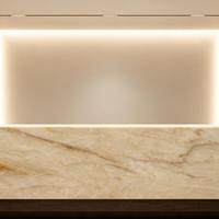 Marbre texturé beige luminescent, moderne et poli, pour chambres, salles de bain, véranda ensoleillée et espaces familiaux spacieux