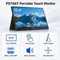 Monitor Portátil con Pantalla Táctil de 15.6 Pulgadas, FHD IPS, Táctil de 10 Puntos, USB-C, Mini HDMI, Soporte Integrado para Laptop, Teléfono, Juegos, OEM Personalizado