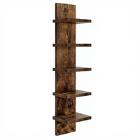 Étagère de rangement multi-niveaux en bois, étagère décorative pour salon et chambre à coucher, porte-revues en bois, organisation pratique des objets