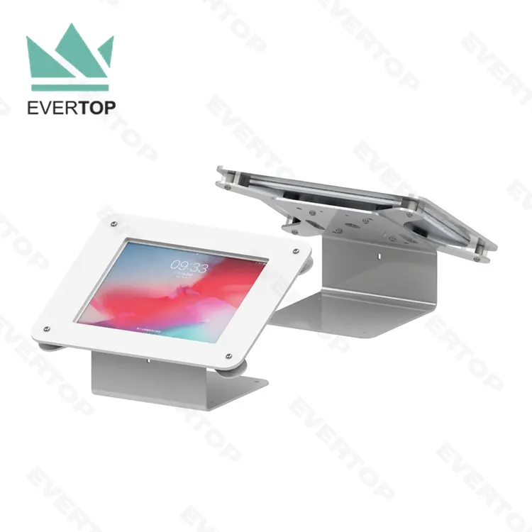 LST02-B <span class=keywords><strong>Acryl</strong></span> L Schuine Anti Diefstal Desk Top Tablet Kiosk Display Stand, <span class=keywords><strong>restaurant</strong></span> Tablet Pc Kiosk Desktop Voor Ipad/Android Fo