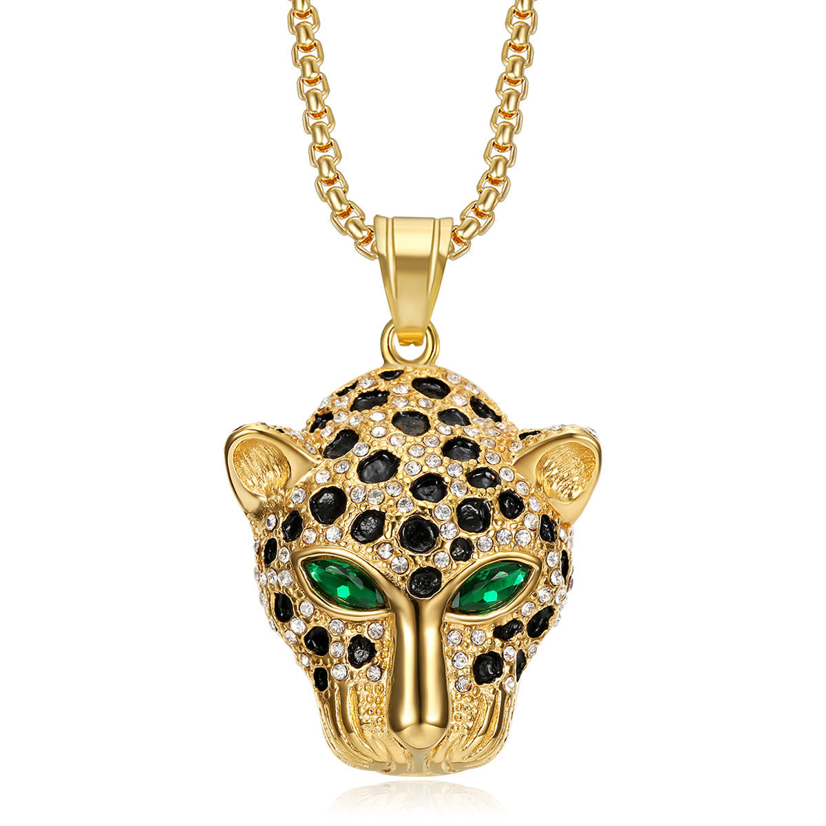 ดวงตาสีเขียวจี้เดี่ยวสีทอง