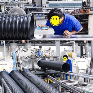 大口径Dn300mm 400mm 500mm SN8価格 HDPE二重壁コルゲートパイプ（排水用） - Product Image 3