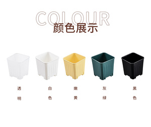 Pots à fleurs en plastique carrés miniatures en gros 5*8cm Finition mate Design minimaliste pour le jardinage à domicile Intérieur/extérieur <span class=keywords><strong>Pot</strong></span> debout - Product Image 2