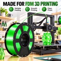 Filamen Printer 3D PETG Hijau Transparan 1.75mm 1KG Grosir OEM Label Pribadi Pasokan Massal untuk Pabrik Cetak