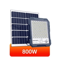 Projecteur LED solaire étanche IP66 en aluminium de haute qualité 60W-1500W avec détecteur de mouvement pour jardin extérieur, ferme, cour, cour