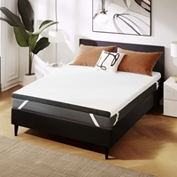 Surmatelas en mousse à mémoire de forme avec housse en tissu, matelas de refroidissement infusé de gel
