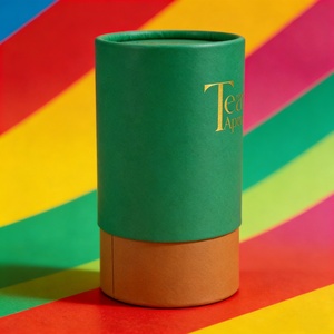Tube d'emballage cylindrique rond personnalisé, écologique et recyclable pour aliments, collations et aliments pour animaux de compagnie - Product Image 1