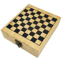 Ensemble de 4 ouvre-bouteilles de luxe en bambou pour vin, coffret d'échecs, cadeau de bar haut de gamme