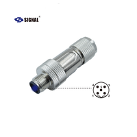 Connecteur d'alimentation étanche IP68 en laiton à souder pour montage sur panneau PCB, mâle/femelle, 3-12 broches, M5 M8 M12 M16 7/8" M23