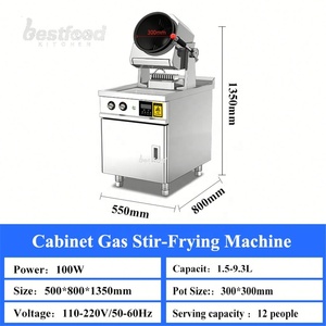 Robot de Cocina Automático de Acero Inoxidable de 360 mm, <span class=keywords><strong>Wok</strong></span> para Arroz Frito, Cocina Comercial a Gas para Restaurantes, <span class=keywords><strong>con</strong></span> Pantalla Digital - Product Image 6