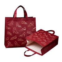 Sac en non-tissé laminé pour cadeau de Noël, impression couleur personnalisée, sac fourre-tout promotionnel pour les fêtes
