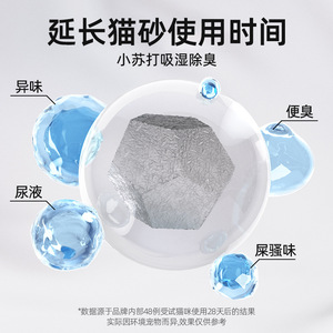 Gránulos Desodorizantes para Arena de Gatos Qio, Tipo Adsorción de Carbón Activo, Arena Mixta para Gatos de Interior, Neutralizador de Olores, Ecológico - Product Image 4