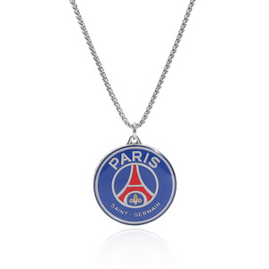 Colliers de Clubs de Football Européens en Gros, Pendentifs en Alliage et Chaînes en Acier Inoxydable, Broches à l'Effigie de Barcelone, Manchester United, Paris, Style Tendance - Product Image 3