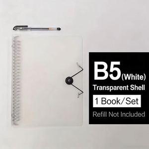 Transparent Frosted Spiral Custom A4 <b>A5</b> B5 Refillable Business <b>Notebook</b> Loose-Leaf Cover Coil Metal Clip - Product Image 3