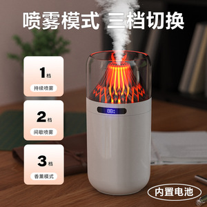 Humidificador Volcánico Mini USB Recargable con Pantalla Digital, Aromatizador para Auto, Humidificador de Aire de 0.5-1L para 21-30 m² - Product Image 2