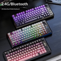 Clavier sans fil optique FreeWolf M75, double mode, non mécanique, avec touches PBT, rechargeable, portable, USB-C, pour le jeu, utilisation mini