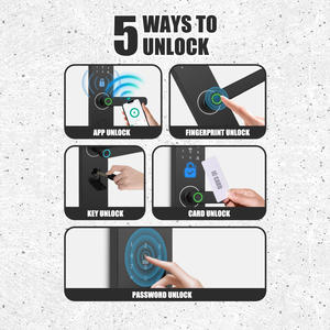 Khóa cửa vân tay thông minh bằng thép đa năng, giá rẻ, khuyến mãi - Product Image 6