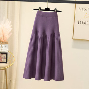 Falda de punto grueso de longitud media, nueva, adelgazante, versátil, estilo A, para mujer, otoño 2026, <span class=keywords><strong>al</strong></span> <span class=keywords><strong>por</strong></span> <span class=keywords><strong>mayor</strong></span> - Product Image 6