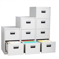 Armoire de classement verticale en métal à 2 ou 4 tiroirs, rangement de bureau durable, armoire à dossiers latérale, design personnalisé