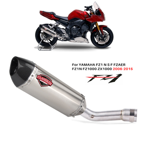 <span class=keywords><strong>Silencieux</strong></span> d'échappement complet de moto pour YAMAHA <span class=keywords><strong>FZ1</strong></span> N F S FAZER FZ1N FZ1000 2005-2016 Tuyau de liaison de <span class=keywords><strong>silencieux</strong></span> d'échappement d'échappement - Product Image 1