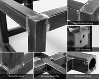 Fabrication sur mesure OEM en acier au carbone, structure de soudage en acier, machines d'automatisation industrielle certifiées ISO9001, marque Refine