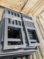Fenêtre à battant en aluminium TOMA avec persiennes, fenêtre en aluminium avec verre à persiennes