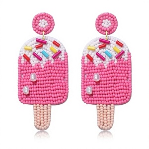 Pendientes Colgantes con Lazo Rosa, Elegantes con Diseño de Biberón con Cuentas, Chapados en Oro, Joyería para Mujer, Regalos de Boda - Product Image 4