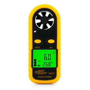 Mini Anemômetro Digital AR816+ Medidor de Velocidade do Vento e Temperatura - Product Image 1