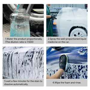 Jabón para Lavado de Autos Antibacterial Baoshini de 1 Litro, Efecto Espuma de Copo de Nieve, Cañón de Espuma, Jabón para Autos de Fácil Eliminación de Suciedad, Lubricación, Suave y Fino - Product Image 4
