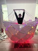 Jupe LED RGB Lumineuse avec Grand Cerceau, Robe de Danse Lumineuse pour Spectacles de Nuit, Scène, Festival, Défilé, Performance
