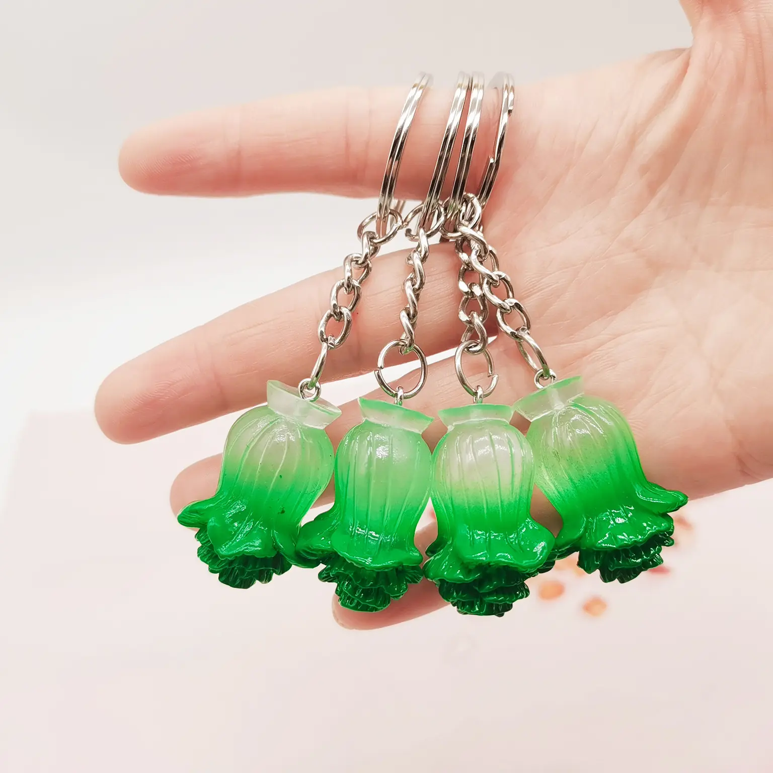 2024 New Design Simulation food Chinese cabbage key chain resin vegetable bag pendant car key ring