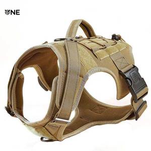 Harnais tactique Molle réglable et personnalisable pour chien, couleur kaki, <span class=keywords><strong>gilet</strong></span> durable avec poignée <span class=keywords><strong>de</strong></span> contrôle pour chiens <span class=keywords><strong>de</strong></span> taille moyenne à grande - Product Image 2