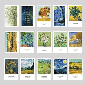 Cartes postales esthétiques imprimées sur papier cartonné, motifs Tournesols et Nuit étoilée de Vincent Van Gogh, style bohème tendance, pour filles - Product Image 5