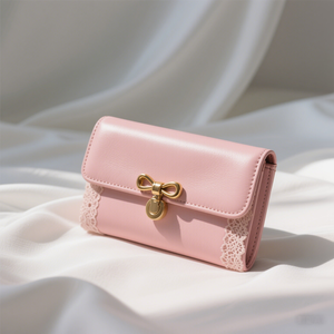 <span class=keywords><strong>Portafoglio</strong></span> Porta Carte in Pizzo <span class=keywords><strong>Rosa</strong></span> Personalizzato in PU, Elegante e Carino, con Chiusura a Cerniera per Donne Attente alla Moda - Product Image 3