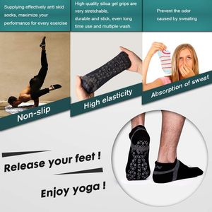Calcetines Deportivos Personalizados con Puntos de Silicona, Calcetines de Yoga Antideslizantes para Hombre, Calcetines de Pilates, Barre, Bikram y Fitness - Product Image 5