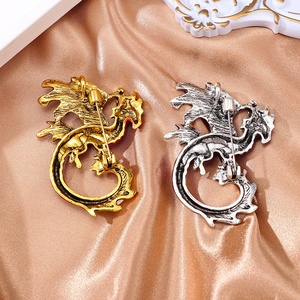 Acessórios de Broche de Esmalte Vintage com Coroa Real, Estilo Old Money, em Liga de Zinco Fundida, Tema Boêmio, para Trajes Masculinos - Product Image 3