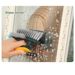 Brosse de nettoyage rotative en gros avec manche long, raclette et balai à poils rigides pour le nettoyage des fentes de salle de bain et de cuisine - Product Image 3