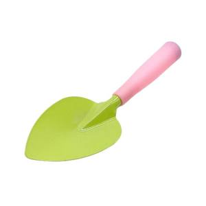 Truelle de jardin en forme de cœur verte et rose, lame en acier allié, manche en plastique, pour patio, plage, usage domestique - Product Image 1