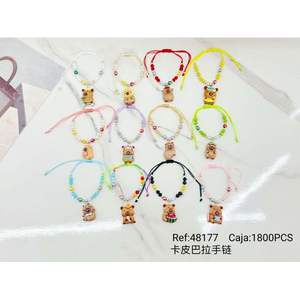 Bracelet Kapibala pour enfants, bijoux à breloques colorés en perles, 1800 pièces par boîte - Product Image 1