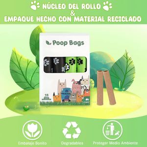 ถุงเก็บอุจจาระสุนัขแบบย่อยสลายได้พร้อมที่ใส่-240 ถุงขนาดใหญ่ ถุงใส่ขี้สัตว์ย่อยสลายได้ หนาพิเศษ แข็งแรง ป้องกันการรั่วซึม - Product Image 3