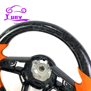 Volante de fibra de carbono forjado real personalizado para <span class=keywords><strong>Audi</strong></span> R8 TTS TT TTRS 2016-2023 <span class=keywords><strong>V10</strong></span> estilo de carreras - Product Image 2