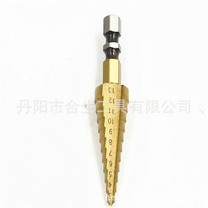 Broca escalonada Mr Drill de 3-13 mm con vástago hexagonal y acabado dorado, herramienta de perforación de metal - Product Image 4