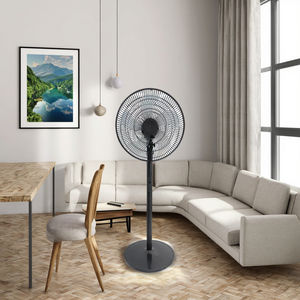 <span class=keywords><strong>Ventilateur</strong></span> sur pied en plastique noir de 16 pouces avec affichage numérique électrique de refroidissement par air télécommandé pour un usage domestique pour les hôtels - Product Image 5