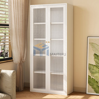 Librero de Acero Laminado en Frío Resistente a la Corrosión, Moderno, Ahorra Espacio, Ecológico, para Sala de Estar, con Vidrio Impermeable, para Hotel