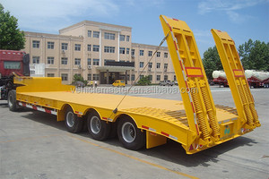 Kendaraan Master <span class=keywords><strong>2</strong></span> Axle tempat tidur rendah Semi Trailer untuk dijual 52 Ton tempat tidur rendah Trailer kinerja tinggi - Product Image 6