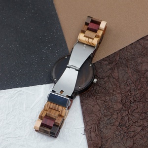 TJW uomo di fascia alta <span class=keywords><strong>orologio</strong></span> al quarzo di lusso stile Business tondino cassa in legno Miyota movimento multicolore quadrante stile moda - Product Image 5