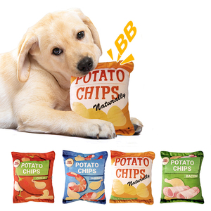 Offre Spéciale animaux de compagnie divertissement croustilles oreiller en peluche simulé <span class=keywords><strong>chat</strong></span> pain interactif chien jouet à mâcher chien jouets grinçants avec son - Product Image 1