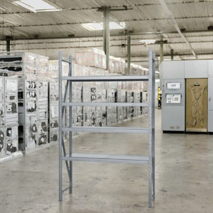 Scaffalatura in Acciaio Leggero a 4 Ripiani Regolabili, Tipo a Rivetti Senza Bulloni per Magazzino e Movimentazione Materiali - Product Image 2