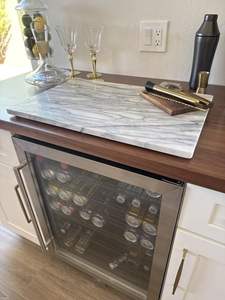 ถาดเสิร์ฟเค้กหินอ่อนกระดานขนมอบธรรมชาติจัดแสดงอาหารหรูหรา - Product Image 3